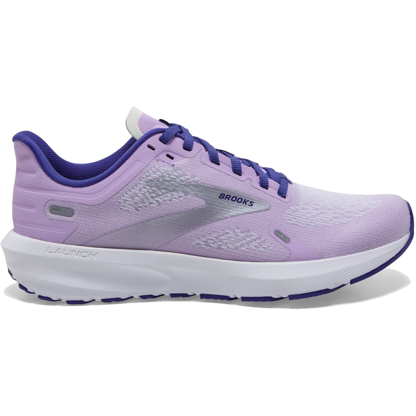 Women's Brooks Launch 9, Lilac/Cobalt/Silver, 10.5 B Medium