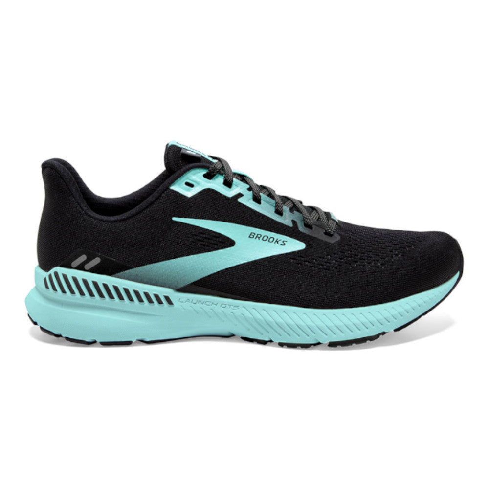 Women's Brooks Launch GTS 8, Black/Ebony/Blue Tint, 9.5 B Medium