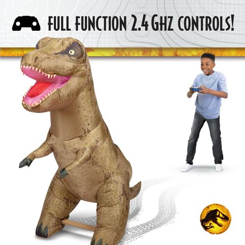 AirTitans Jurassic World Massive Attack T-Rex Remote Control Inflatable Over 6 feet Long with More than a Dozen T-Rex Sound Effects