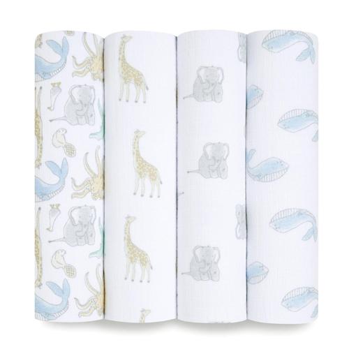 aden + anais essentials, swaddles, natural history 4-pack