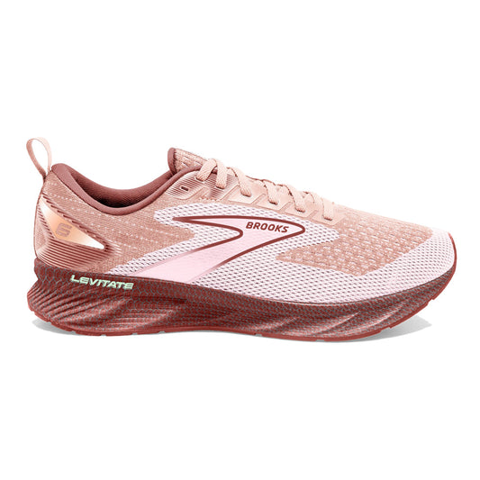 Women's Brooks Levitate 6, Peach Whip/Pink, 7.5 B Medium